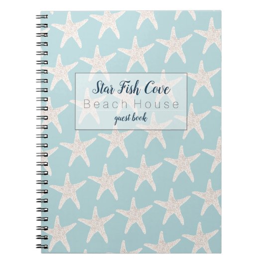 Beach Vacation Rental Star Theme Guest Book Notitieboek (Voorkant)