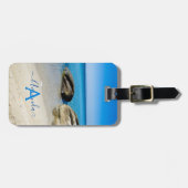Beach Vacation Summer Ocean gepersonaliseerd Monog Bagagelabel (Voorkant horizontaal)