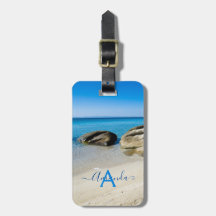 Beach Vacation Summer Ocean gepersonaliseerd Monog
