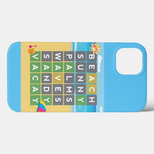 Beach Vacation Word Puzzle Thema Case-Mate iPhone Case (Achterkant (horizontaal))