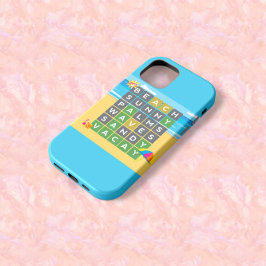 Beach Vacation Word Puzzle Thema Case-Mate iPhone Case