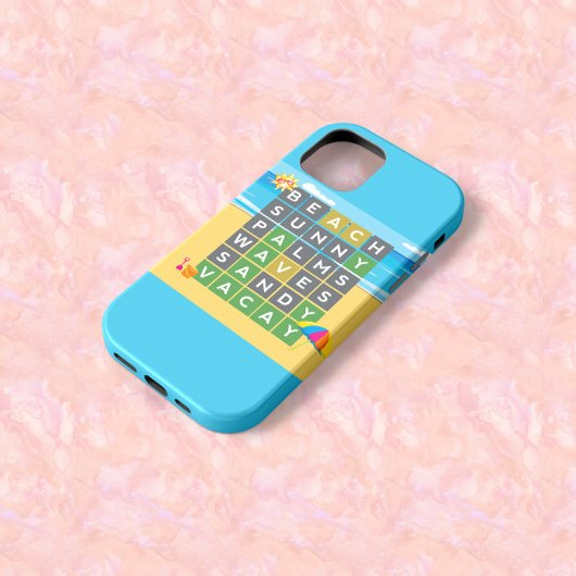 Beach Vacation Word Puzzle Thema Case-Mate iPhone Case