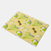 Beach vacay pattern with sunglasses and sun hat deurmat (Schuin)