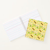 Beach vacay pattern with sunglasses and sun hat notitieboek (Binnen)