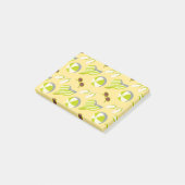 Beach vacay pattern with sunglasses and sun hat  post-it® notes (Schuin)