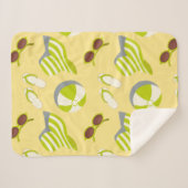 Beach vacay pattern with sunglasses and sun hat sherpa deken (Voorkant (horizontaal))