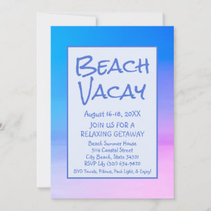 Beach Vacay Uitje vakantie uitnodiging