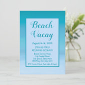 Beach Vacay Uitje vakantie uitnodiging (Staand voorkant)