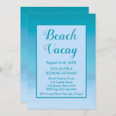 Beach Vacay Uitje vakantie uitnodiging (Voorkant / Achterkant)