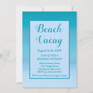 Beach Vacay Uitje vakantie uitnodiging
