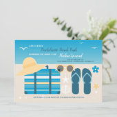 Beach Vakantie Bachelorette Party uitnodigingen (Staand voorkant)