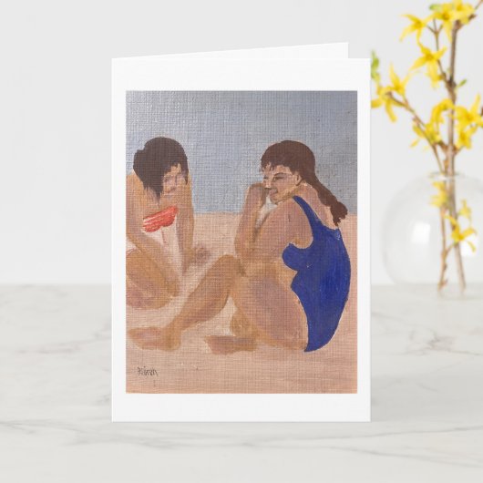 Beach vakantie Kaart (Gele Bloem)