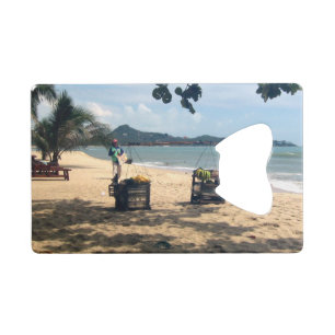 Beach Vendors ... Lamai Beach, Koh Samui Creditkaart Flessenopener