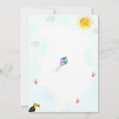 Beach verjaardagsuitnodiging Pool party-uitnodigin Kaart (Achterkant)