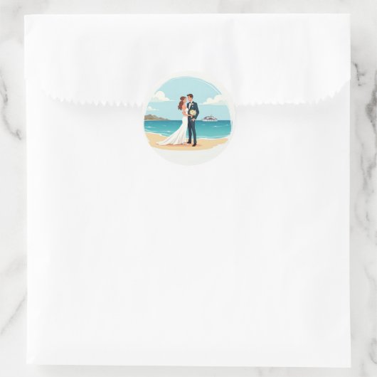 Beach Verloving Moment Sticker (Tas)