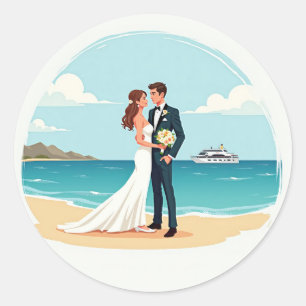Beach Verloving Moment Sticker