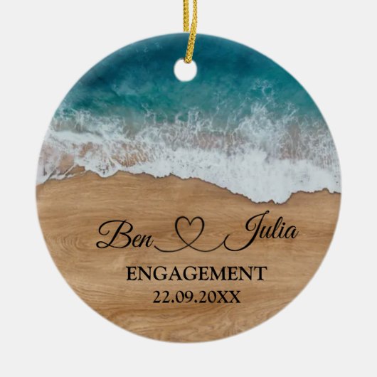 Beach Verloving Ornament (Voorkant)