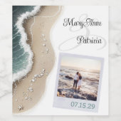 Beach Vibe Foto Wijn Etiket (Enkel label)