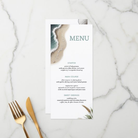 Beach Vibe Menu (Voorkant / Achterkant in situ)