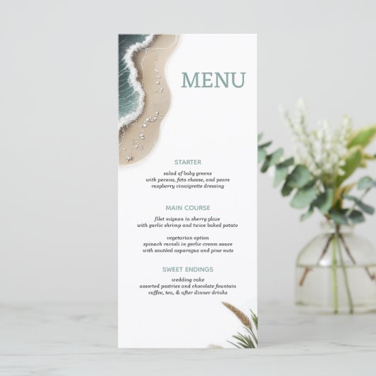 Beach Vibe Menu (Staand voorkant)