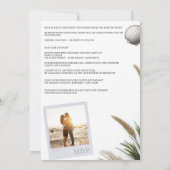 Beach Vibe met details Uitnodiging voor de bruilof (Achterkant)