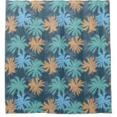 Beach Vibe Palm Tree Douchegordijn (Voorkant)