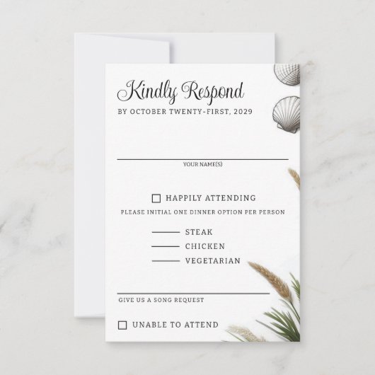 Beach Vibe RSVP Kaartje (Voorkant)