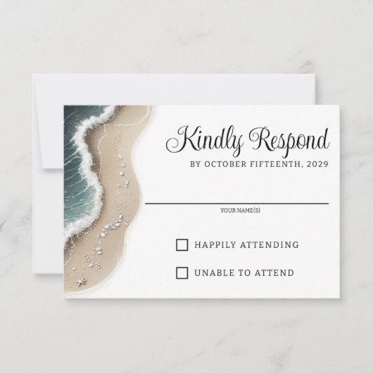 Beach Vibe RSVP Kaartje (Voorkant)