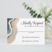 Beach Vibe RSVP Kaartje (Staand voorkant)
