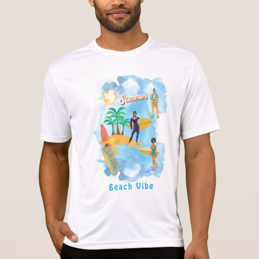 BEACH VIBE Sport-Tek Competitor T T-Shirt (Voorkant)