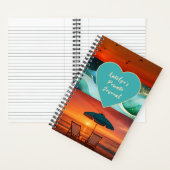 Beach Vibe Sunset Personalized Spiral Notebook Notitieboek (Binnen)