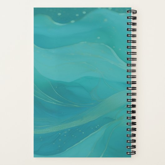 Beach Vibe Sunset Personalized Spiral Notebook Notitieboek (Achterkant)