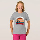 Beach Vibe Zomer Vrouwen Palmboom Zonsondergang T-shirt (Voorkant volledig)