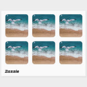 Beach Vibes Alleen Kustzeemeeuw Vierkante Sticker (Vel)