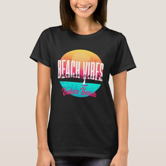 Beach Vibes Baker Beach Summer California Tropical T-shirt (Voorkant)