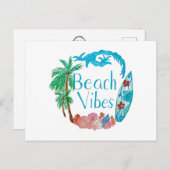 Beach Vibes Briefkaart (Voorkant / Achterkant)