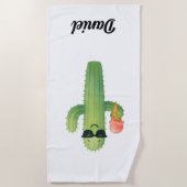 Beach Vibes Cactus Beach Towel Strandlaken (Voorkant)