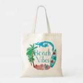 Beach Vibes Canvas tas (Achterkant)
