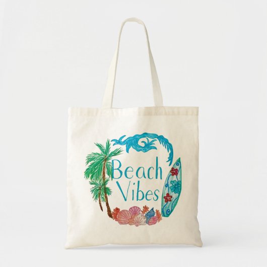 Beach Vibes Canvas tas (Voorkant)