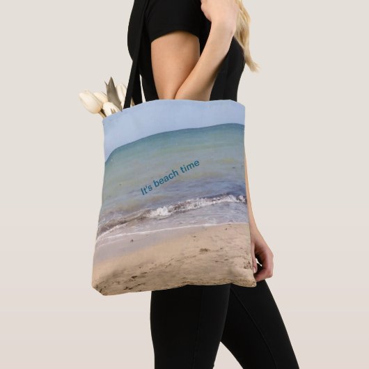 Beach Vibes Canvas tas - "It's Beach Time" en "Enj (Dichtbij)