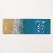 Beach Vibes Chill Ocean Water Blue Foto Yoga Mat (Voorkant (horizontaal))