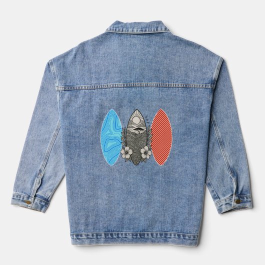 beach vibes denim jacket (Achterkant)