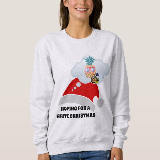 Beach vibes, die op een witte kerstavond hoopt trui (Voorkant)