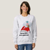 Beach vibes, die op een witte kerstavond hoopt trui (Voorkant volledig)