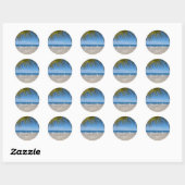Beach Vibes gepersonaliseerd Ronde Sticker (Vel)