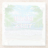 Beach Vibes Glass Onderzetter Set (Achterkant)