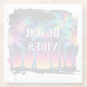 Beach Vibes Glass Onderzetter Set (Achterkant)