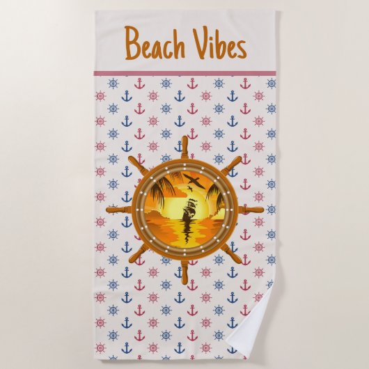 Beach Vibes handdoek (Voorkant)