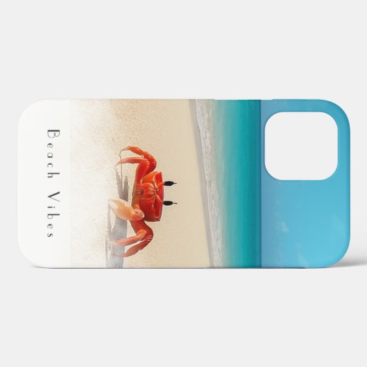 Beach Vibes – iPhone 12 Stoere Hoesje 1 Krab (Achterkant (horizontaal))