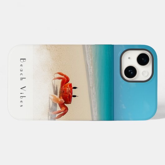 Beach Vibes – iPhone 14 Hoesje 1 Krab (Achterkant (horizontaal))